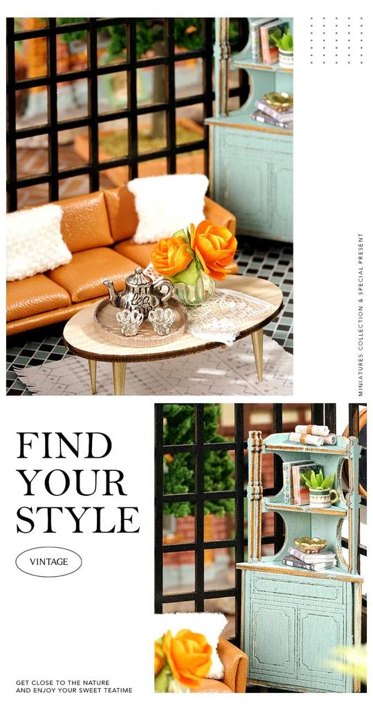 Dollhouse Handmade Kit Set Miniature FOREST TEASHOP (t-FREAK)