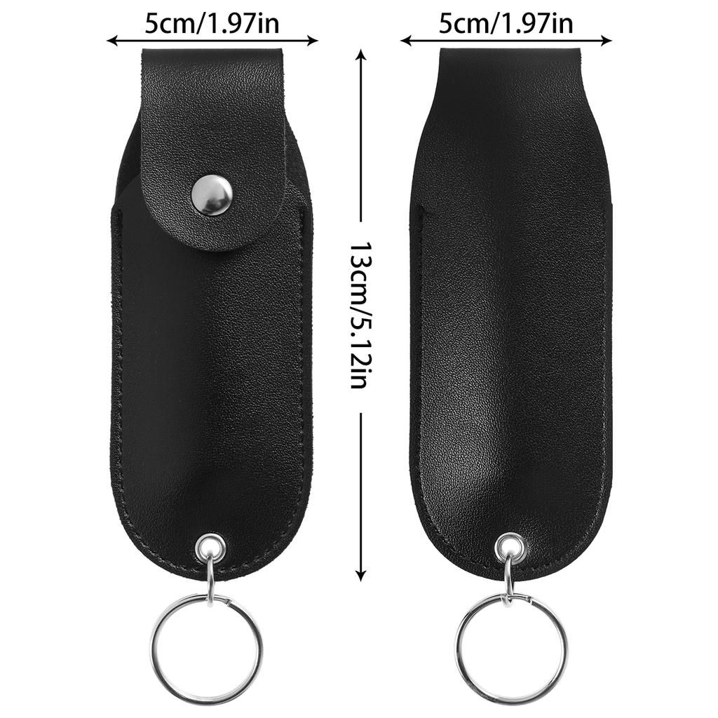 Чехол для перцового баллончика из искусственной кожи, мини-портативный держатель для перцового баллончика, кожаный держатель для самообороны, брелок