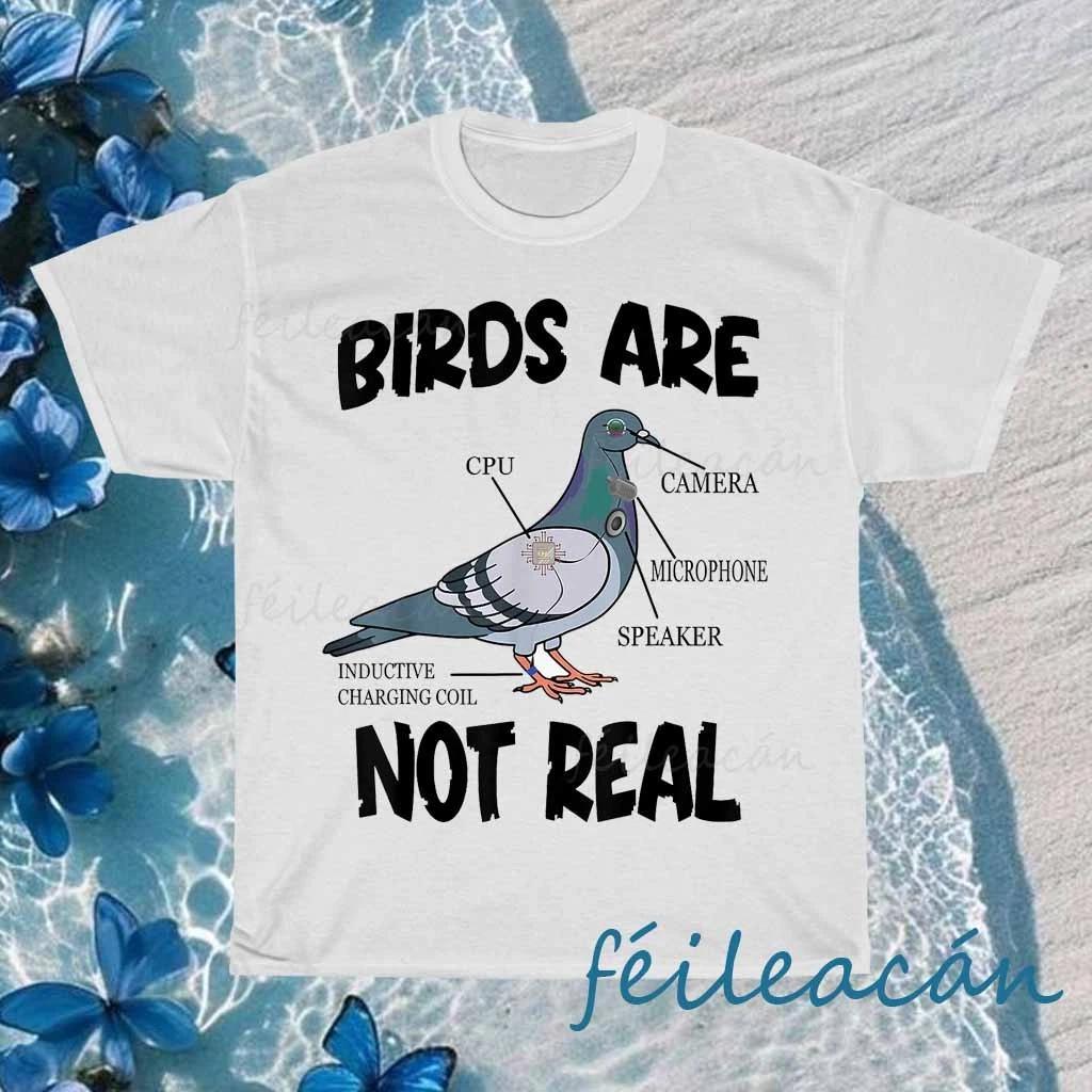 New Drone Conspiracy Theory Birds Are Logo American T-Shirt Funny Size S to 5XL