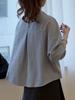 Korean Striped Shawl Long Sleeve Shirt Set for Women - 2025 Autumn Loose Slimming Age-Reducing Top