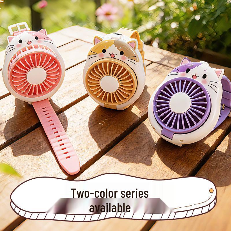 Summer Cartoon Mini USB Rechargeable Children's Portable Fan
