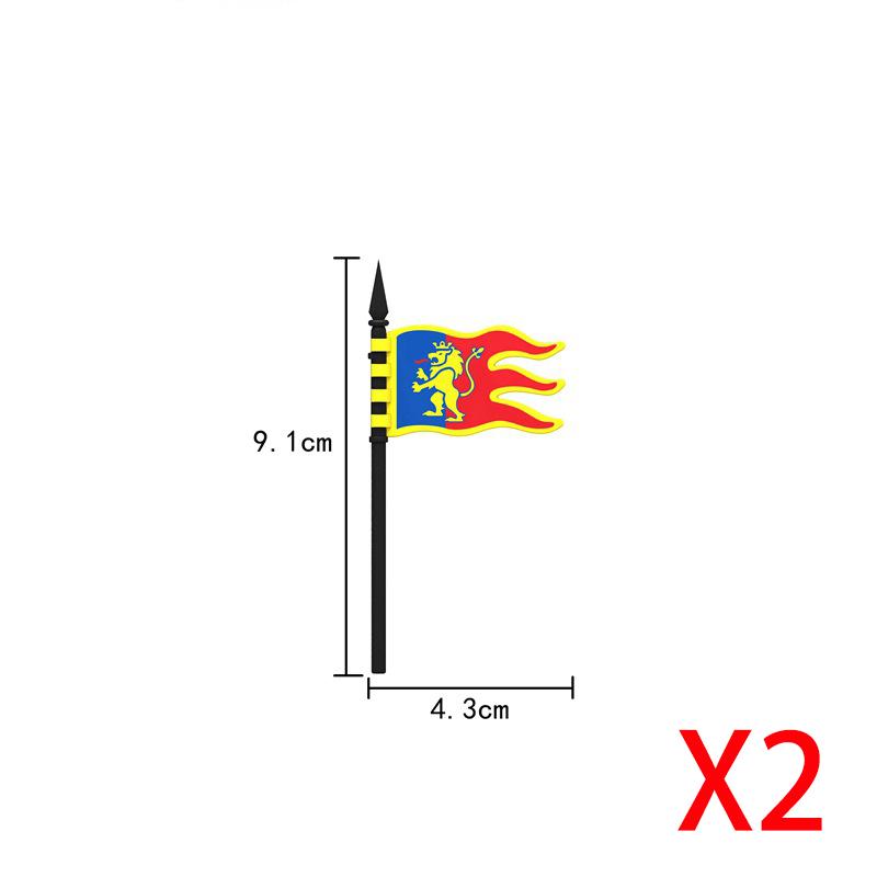 MOC Medieval Building Blocks Soldier Figures Weapons Accessories Armor Shield Flag Transport Ox Horse Mini Brick Toy Gift X010