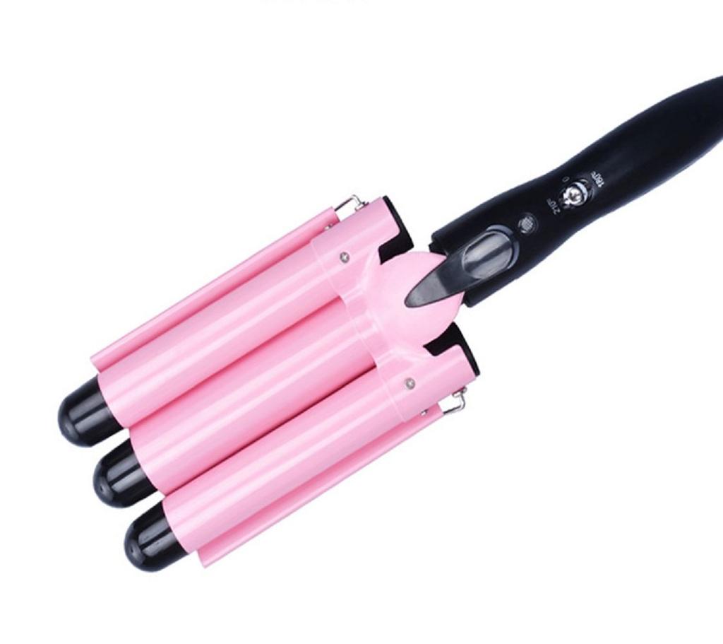 Baby Center 1st Store Professional Grade Max 210°C Ceramic Coated Triple Barrel Wave Iron (25mm, 2 Levels)