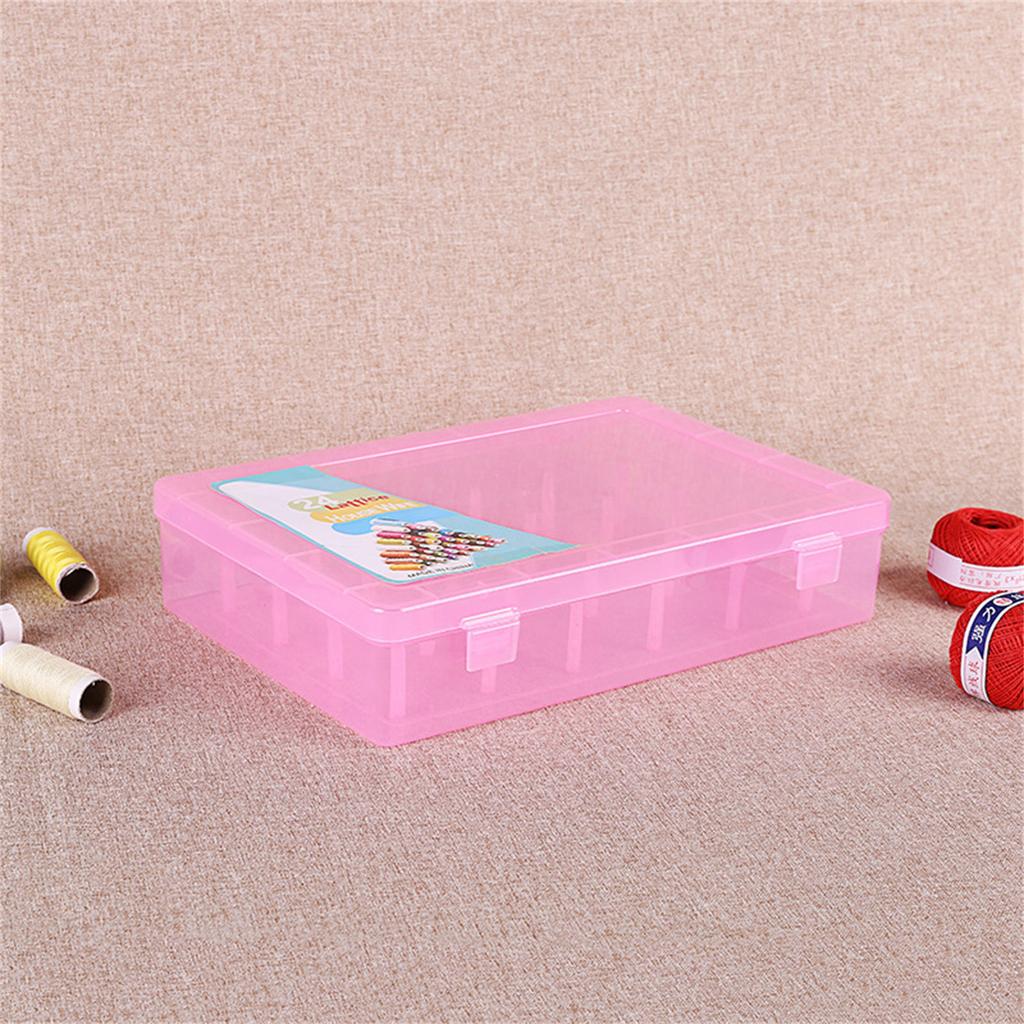Прозрачная коробка для катушек ниток, контейнер для хранения 42 катушек, органайзер для швейных ниток, швейные принадлежности