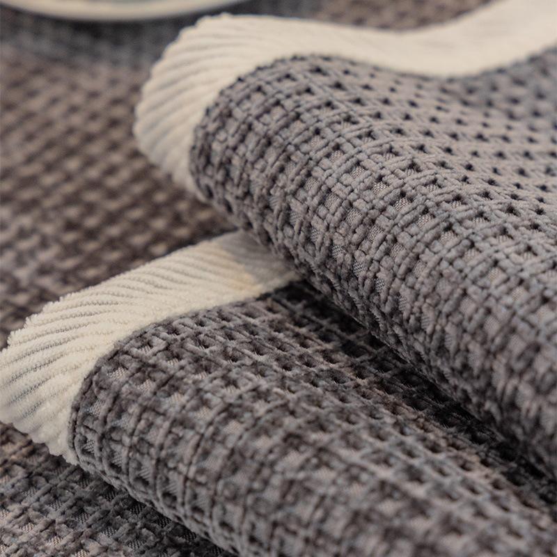 Кожаный диван, специальная подушка для дивана, универсальная нескользящая подушка на четыре сезона, простой современный однотонный чехол для дивана в скандинавском стиле, тканевый чехол