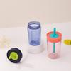 With Lid and Straw Water Bottle Plastic Coffee Mug Kawaii Coffee Cups  Water