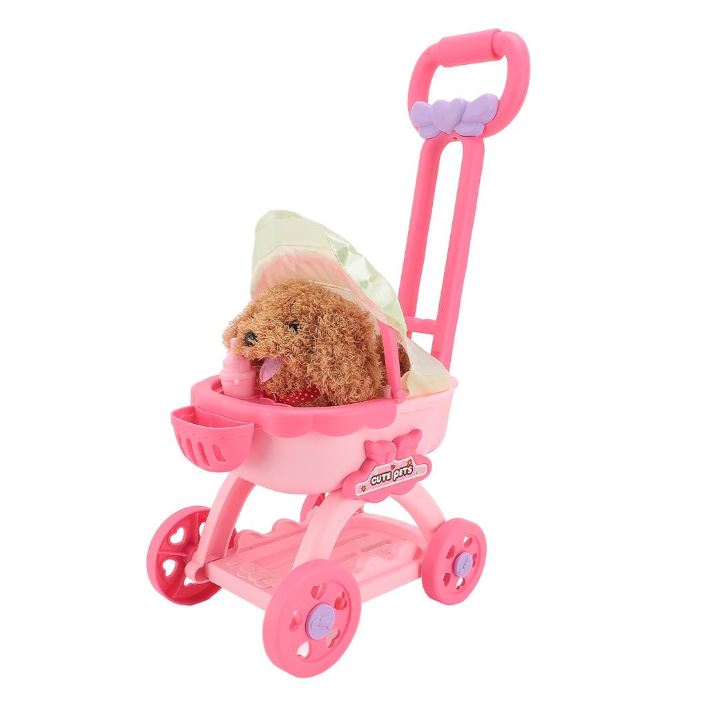 Pet Doll Stroller Toy Pretend Play Dog Large Push Cart Educational Toy for Boys Girls Children