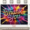 A 2D flat design with a bright "Thank You" text. Suitable for weddings, birthdays and home decoration.
