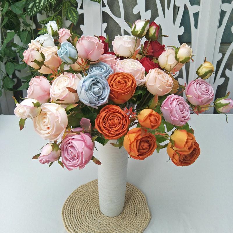 Elegant Artificial Silk Rose Bouquet For Home And Event Decoration