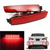 2 Pcs 12V Car Rear Bumper LED Reflector Red Lens Tail Brake Lamp FX35/FX37/FX50