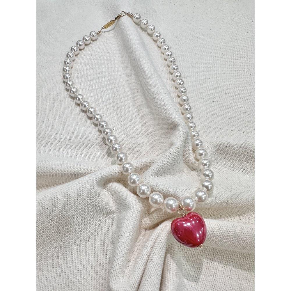 Ожерелье из жемчуга в форме сердца 8 мм 14 кгф