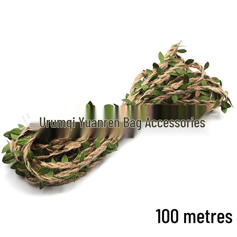 DIY Green Leaf Jute Rope Vine for Kindergarten Craft and Eco-Friendly Decor