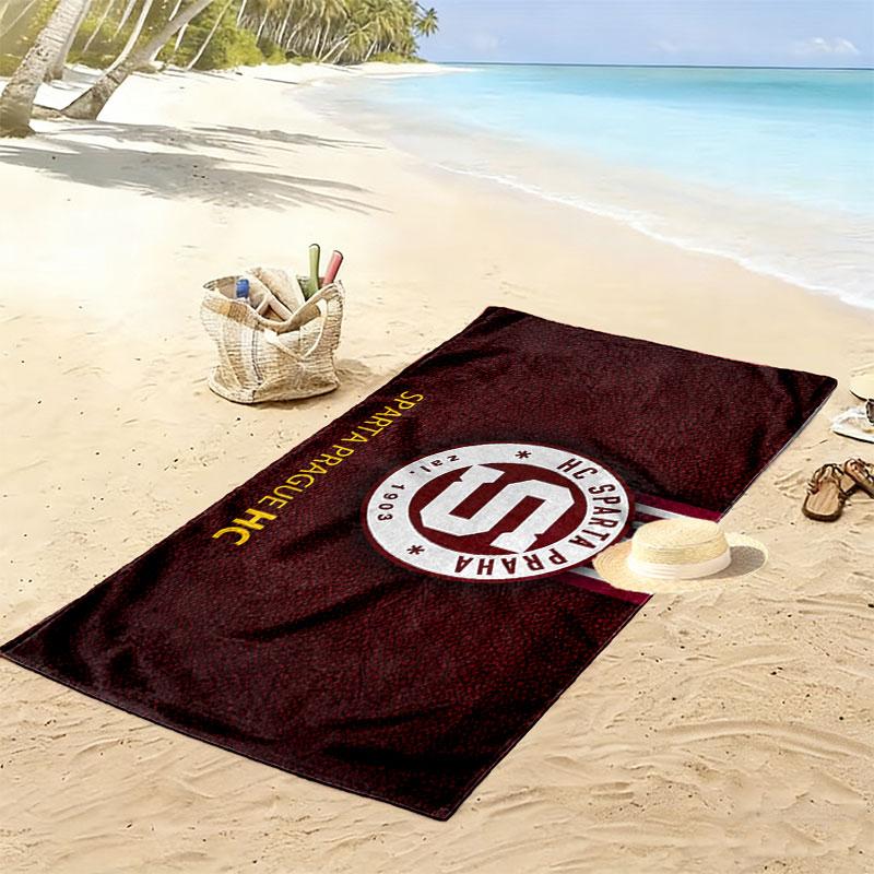 Sparta Prague Print Beach Towel, Large Soft Quick Dry Towel for Beach Camping Swimming