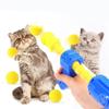 Cat Toys Launch Training Interactive Shooter Gun Teaser Plush Ball Pet Creative Games Stretch Mini Pompoms Kittens Supplies