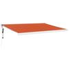 Retractable Awning Orange and Brown 4x3 m Fabric & Aluminium