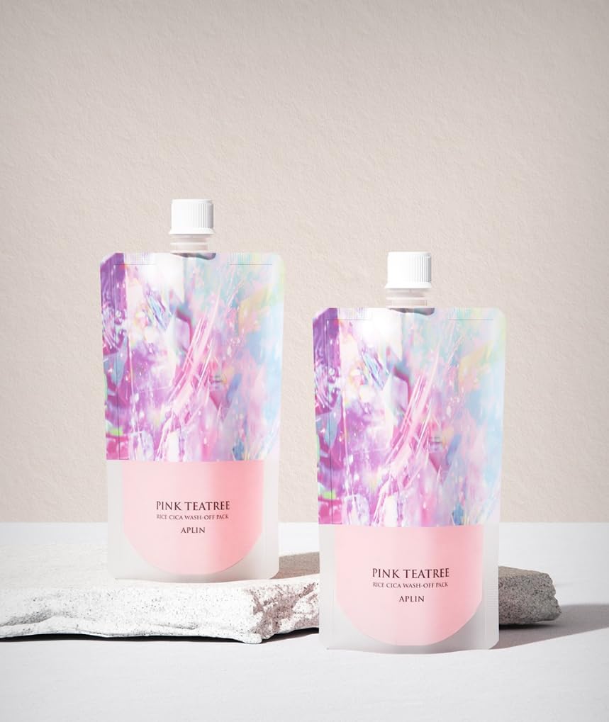 APLIN Розовый чайное дерево рис цика смываемая маска-пак, 200 г. Увлажняющий для чувствительной, жирной и сухой кожи. Корейская косметика. [Официально]
