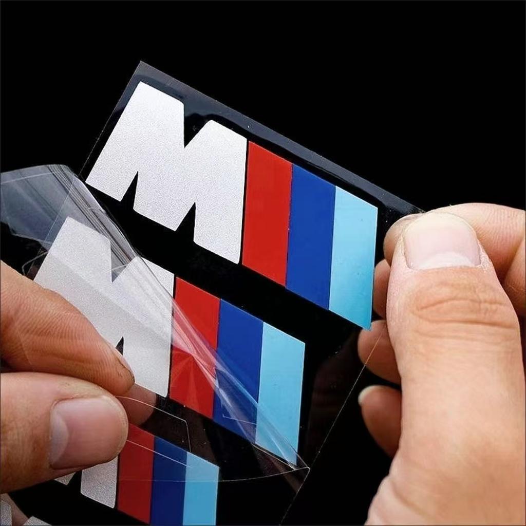 6 шт. для наклейки на суппорт BMW M, высокотемпературная наклейка для модификации тормозов BMW, наклейка на автомобиль BMW M с тремя полосками. Стекло окна.