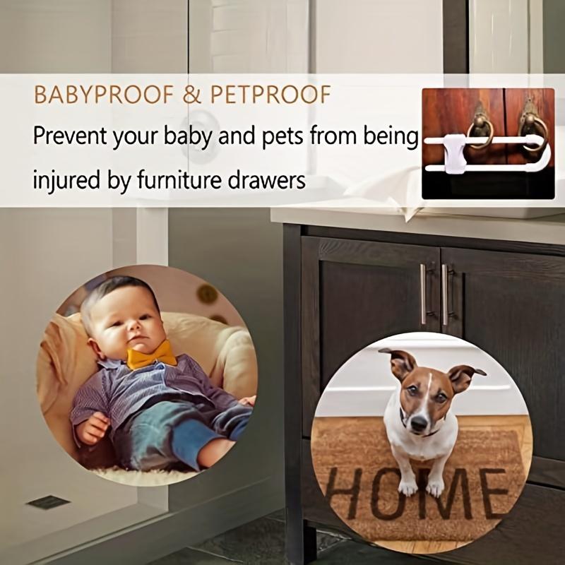 2/4PCS Sliding Cabinet Child Safety Locks Baby Proofing Cabinet Lock Cupboard Latches for Kids On Closet Door Knobs Handles