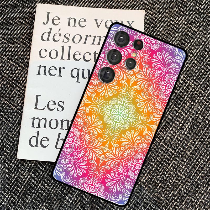 Психоделический чехол с цветочной мандалой в стиле тай-дай для Samsung Galaxy S25 Ultra S21 S22 S23 S24 Ultra S9 S10 S20 Plus S25 FE Задняя крышка