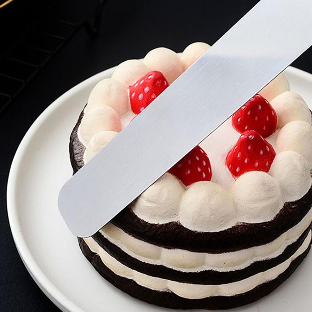 Professional Cake Decorating Spatulas Stainless Steel Spatulas Wooden Handle Baking Tool for Chocolate Fondant Art