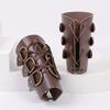 Medieval Knight PU Leather Arm Guards Viking Leather Gauntlet Wristband Renaissance Bracers Armband Wrist Guards Cosplay