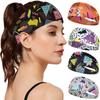 Printed Sports Headband Sweatband Women Men Gym Fitness Running Tennis Headwrap Stretch Elastic Sports Sweatband Yoga Hair Bands