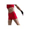 Nike Спортивные шорты женские HJ1226-657, с логотипом, средней посадки, эластичные, быстросохнущие, облегающие, глубокого красного цвета
