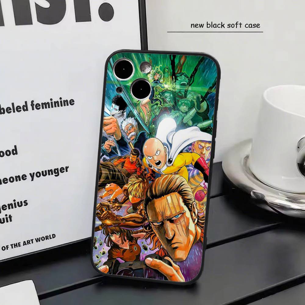 Чехол Saitama из One-Punch Man для iPhone 17 Air 16 Pro Max 15 14 13, полноразмерный, противоударный, с поддержкой MagSafe