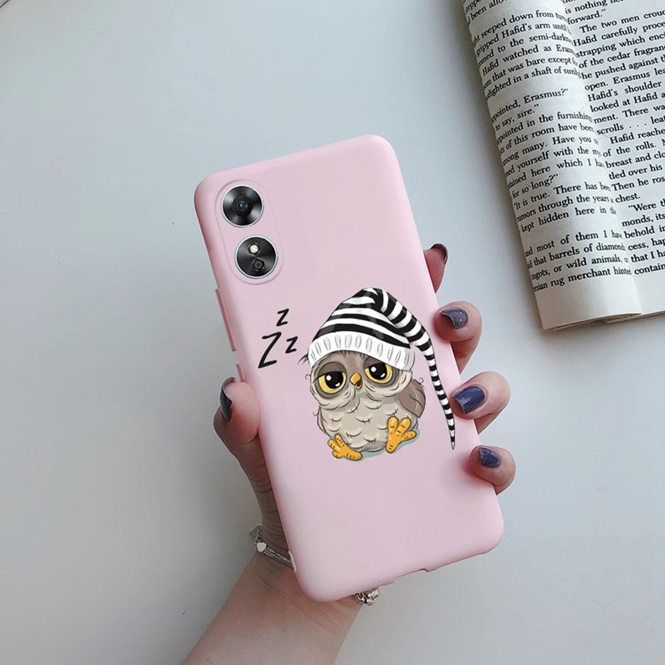 For OPPO A17 Phone Case CPH2477 Flower Butterfly Casing TPU Soft Silicone Back Cover for Oppo A17 A 17 Shell OppoA17 Bumper Capa