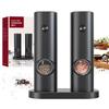 CIRCLE JOY Electric Pepper Grinder Battery Operated Pepper 70ml Washable Storage White LED Adjustable Easy Black Set, Mill, Container, Base, Light,