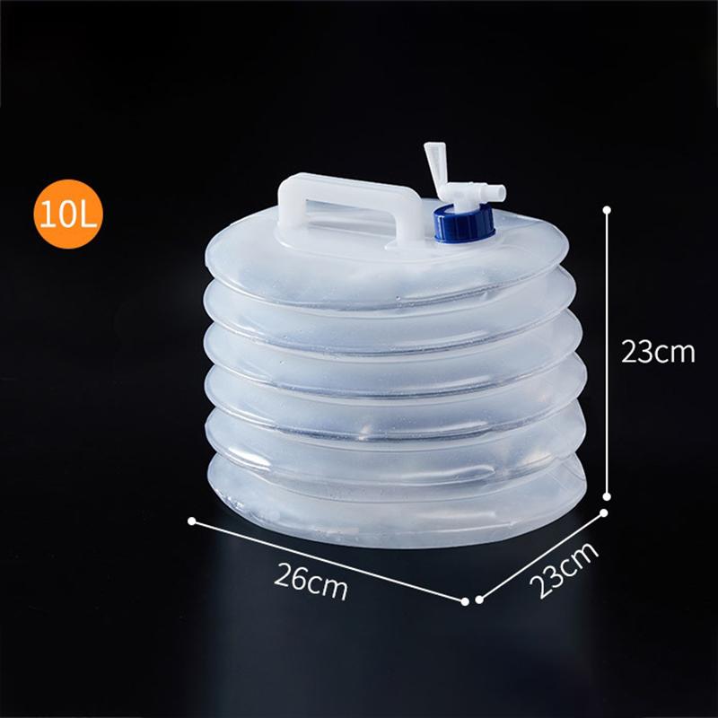 Складной мешок для воды из полиэтилена, выдвижное ведро, складной мешок для воды на открытом воздухе, портативный бак для воды для вождения, контейнер для крана, автомобиля, кемпинга