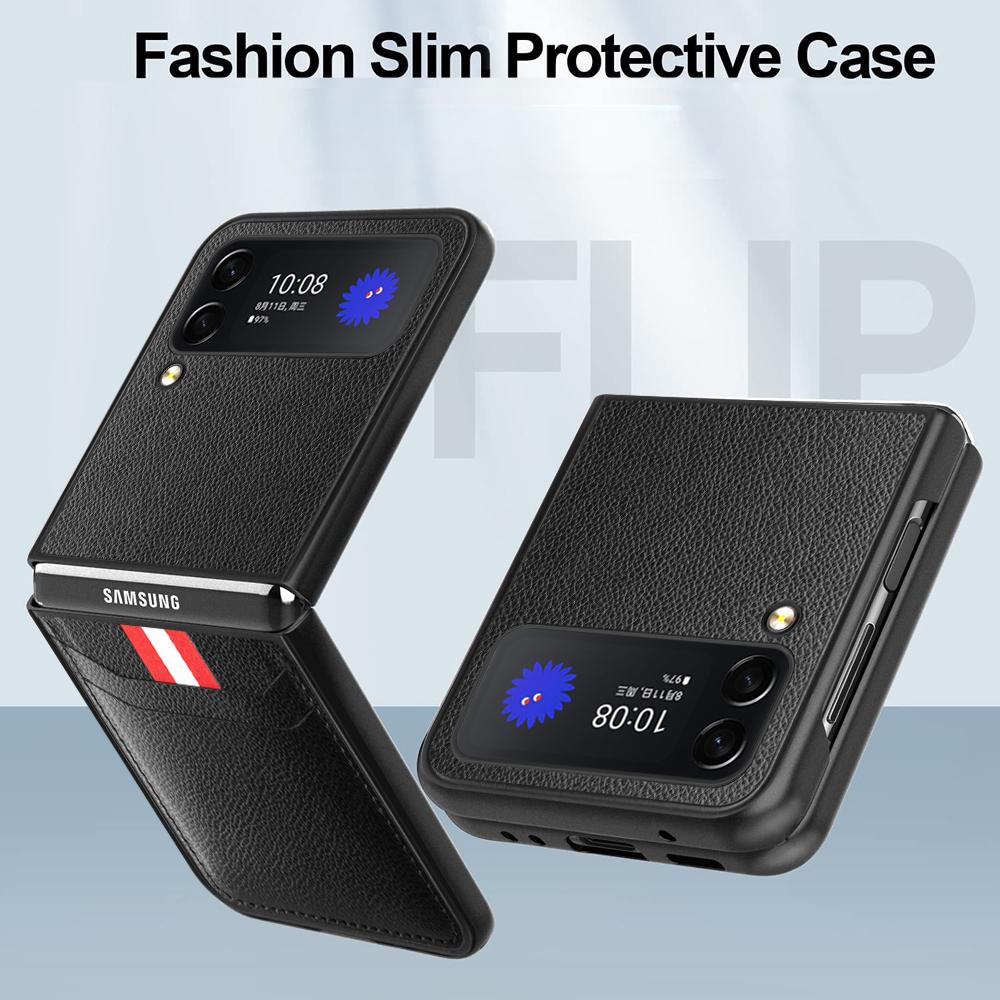 Для Samsung Z Flip 7 4 3 6 5 Flip7 FE flip6 flip5 Кожаный чехол для Samsung Galaxy Z Flip 4 3 5G Flip4 Flip3 Чехол для телефона Capa