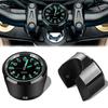 7/8" Motorcycle Clock Chrome Waterproof Bike Handlebar Mount Quartz Watch Aluminum Luminous Clock Moto Accessories Universal