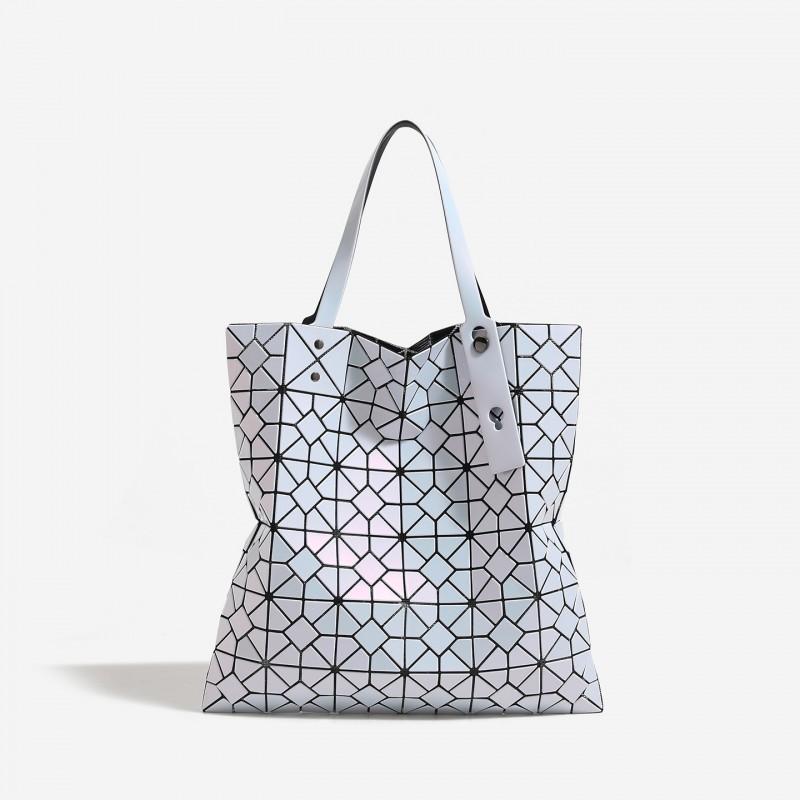 Stylish Geometric Quilted Tote Bag Women Large Capacity Shoulder Handbag Daily Use