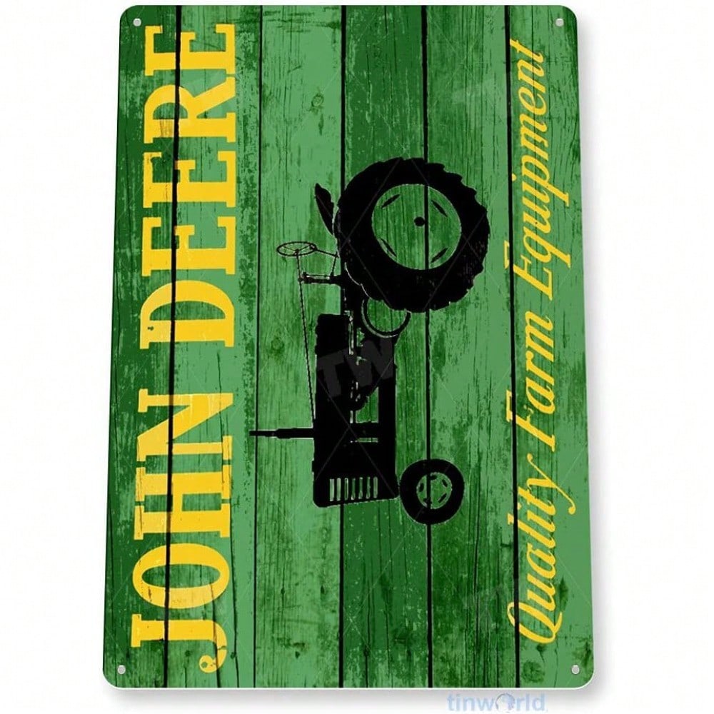 Винтажная жестяная табличка с трактором John Deere, Декор для стены фермерского гаража