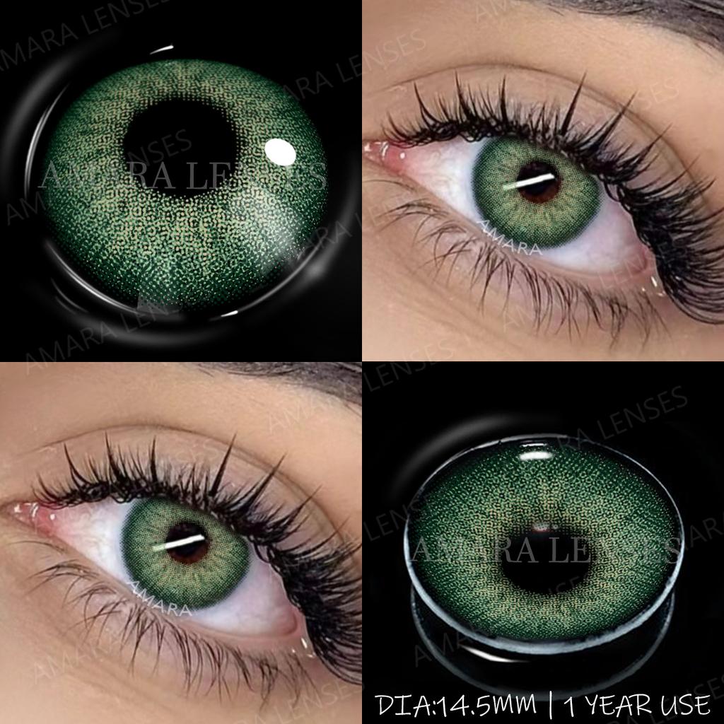 AMARA 1 пара натуральных серых контактных линз годового использования мягкие косметические линзы для улучшения цвета глаз косметика для глаз