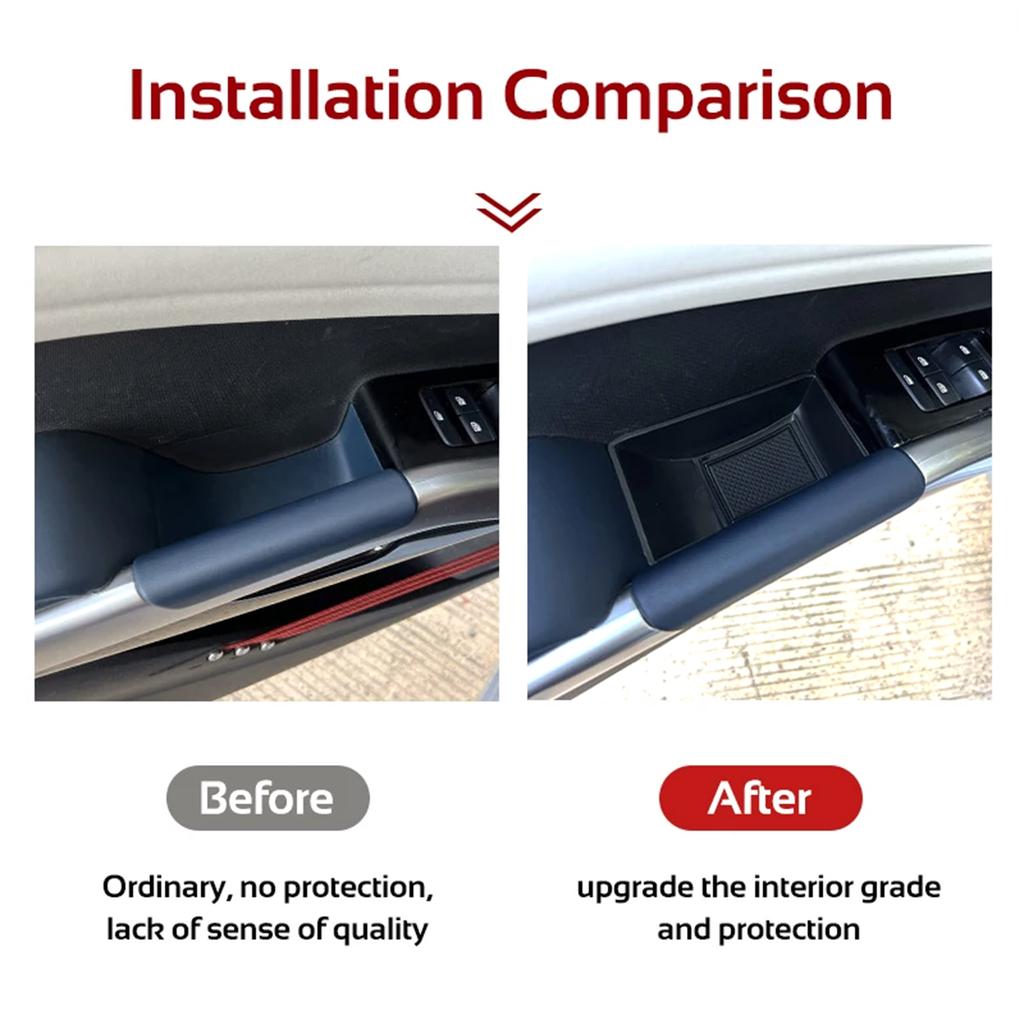 2 шт., внутренняя ручка передней боковой двери автомобиля, коробка для хранения, сменные аксессуары, чехол для хранения мусора для BYD Atto 3 Yuan Plus 2022 2023 2024