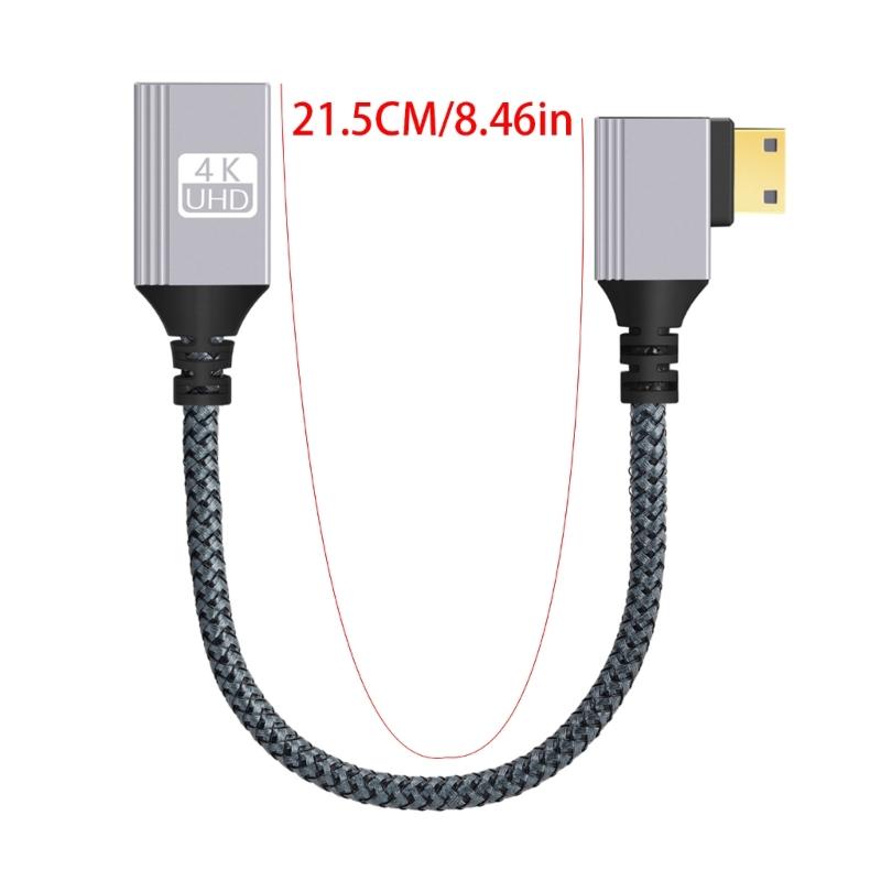 Компактный 90-градусный соединитель Мини HDMI на HDMI Кабель для Камер Планшетов Высокоскоростные Аксессуары для Передачи Данных 15см
