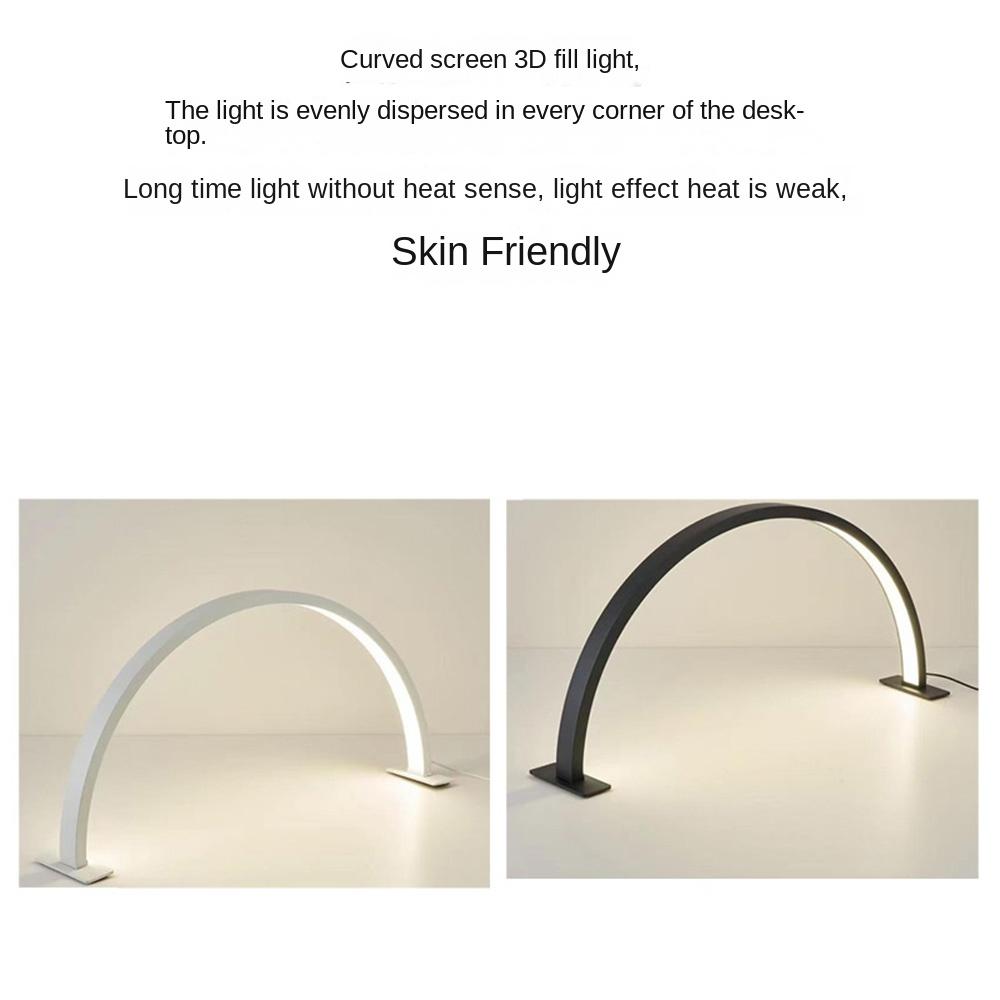 Dimmable U-shaped Nail Lamp 3 Light Color 180-degree illumination LED Nail Arc Fill Light Adjustable Eye Protect