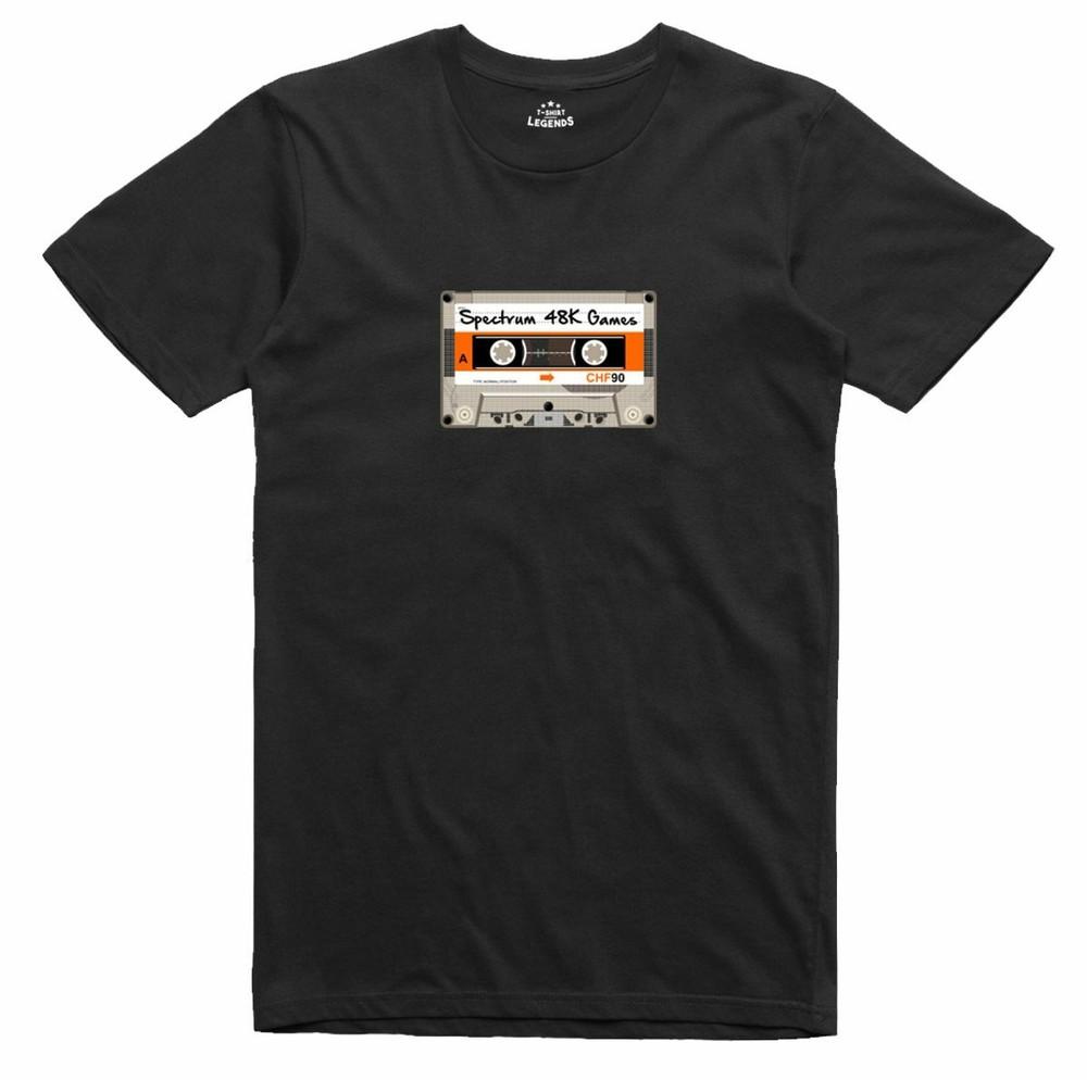 ZX Spectrum 48k Школьник Пират C90 Кассетные Игры Ретро Футболка