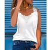 Women's Fashion Vest Summer Plus Size Casual Shirts Lace Sewing Sleeveless Tops