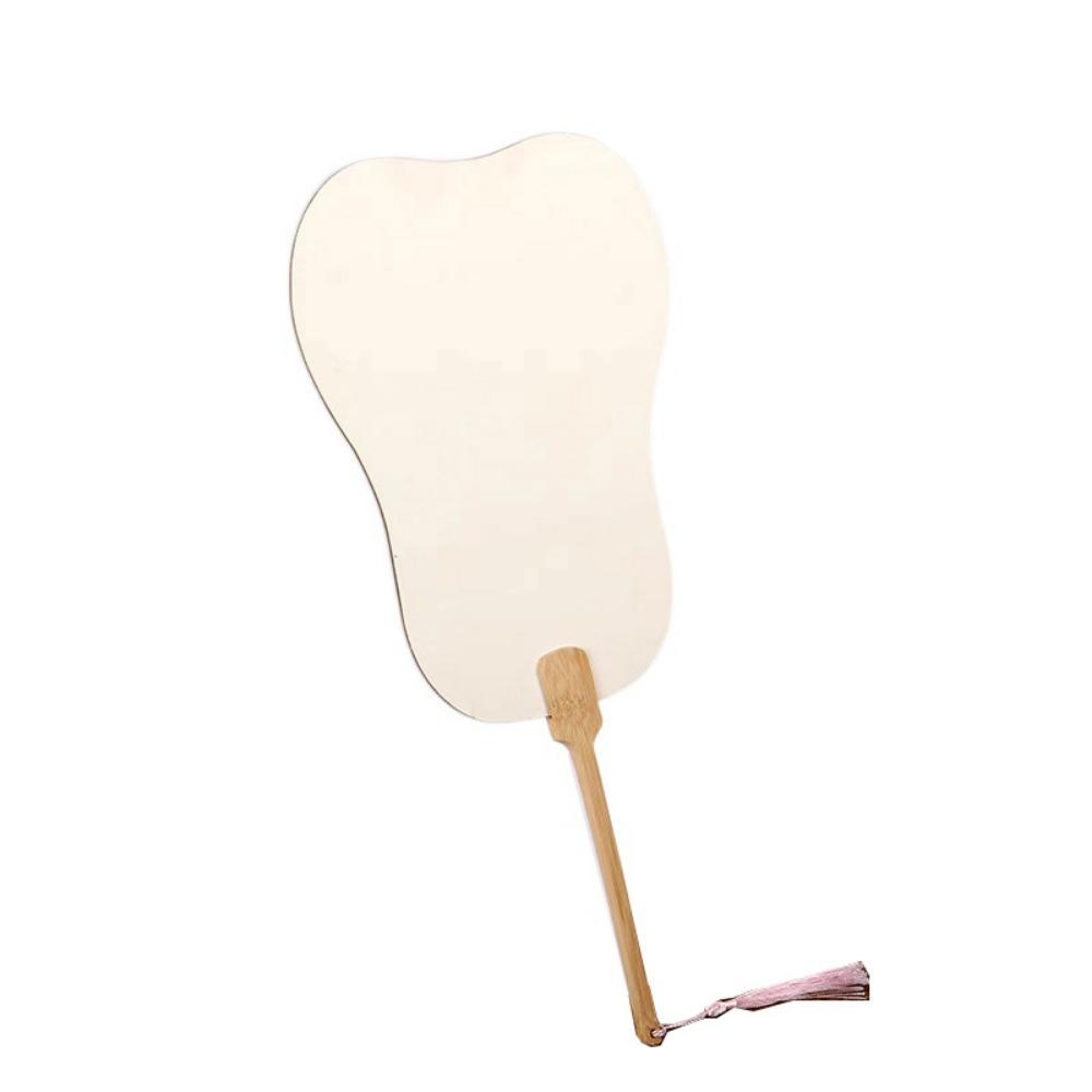 5Pcs Double-side Blank Paper Fan DIY Painting Hand Painting Graffiti Fans  Lacquer Fan