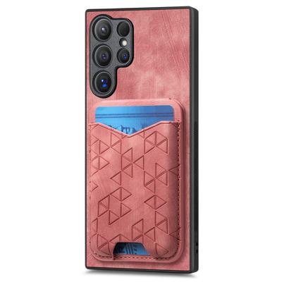 Чехол для Samsung Galaxy S23 Ultra с нанесенным узором, держателем для карт, подставкой, кожаной задней крышкой