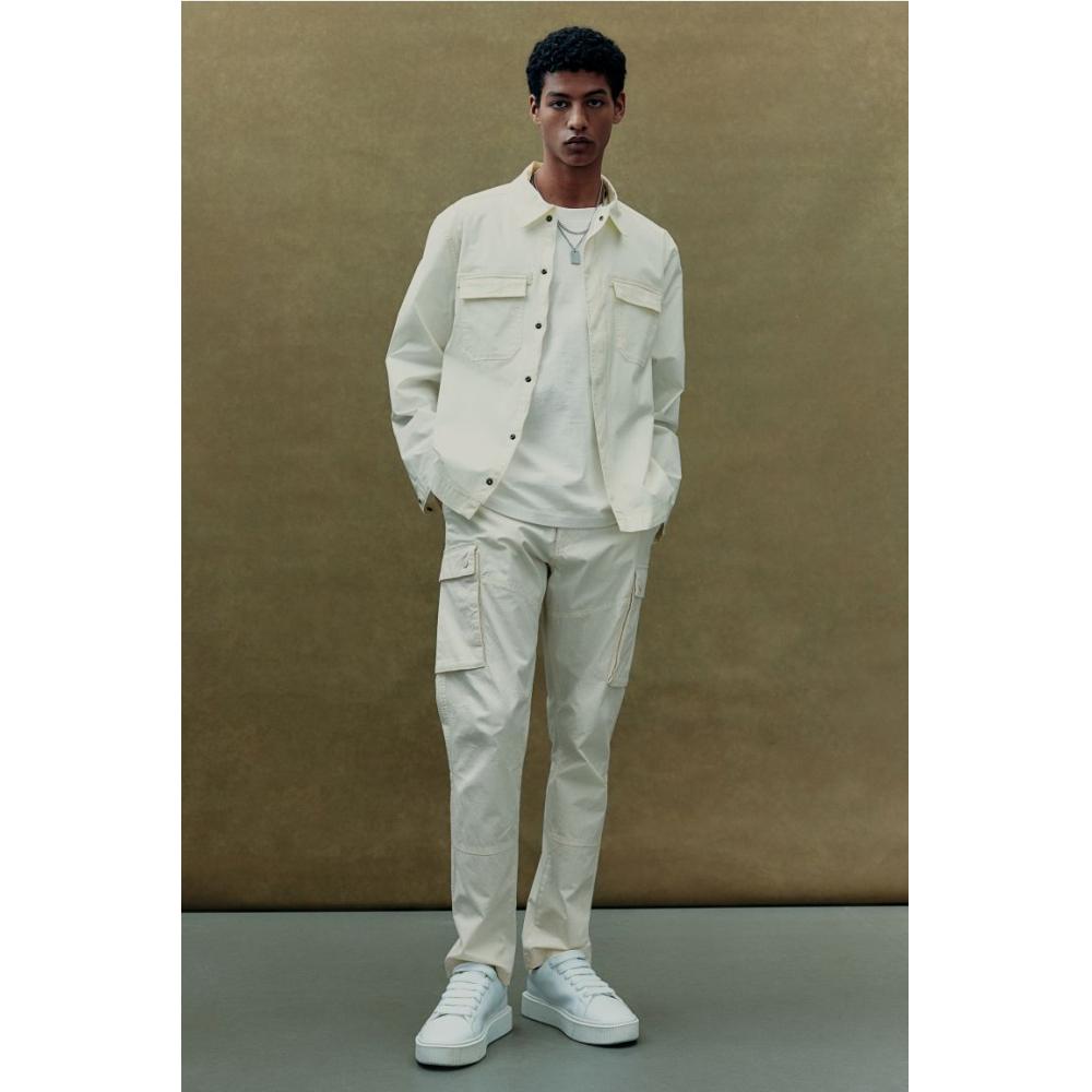 HM Utility oversHirt Regular Fit кремовый