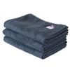 Bloom Imabari Certified Long Face Towels, Ciel, 3-Piece Set, Absorbent, Quick-Drying, Head Wrap, Hair Drying Towel, 34x100cm, Made In Japan (Navy)