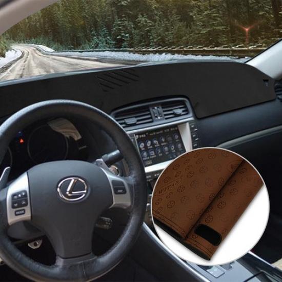 Brown Leather Non-Slip Dash Mat Dashboard Cover Dashmat For Lexus IS250 IS350