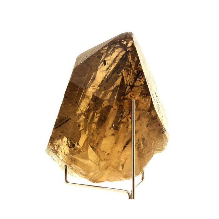 Pierres et Minéraux. Quartz fumé + Tourmaline. 1511.0 ct. Bahia, Brésil.