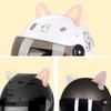 2Pc Motorcycle Helmet Cat Ears Cute Decoration Style Helmet Universal Accessorie