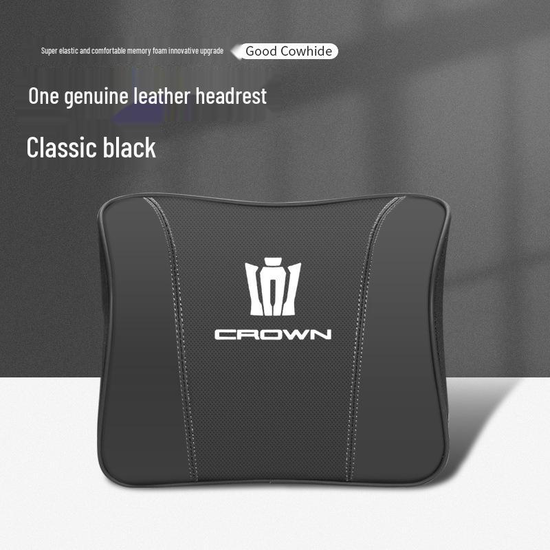 Genuine Leather Headrest & Neck Support for Toyota Crown Land Cruiser