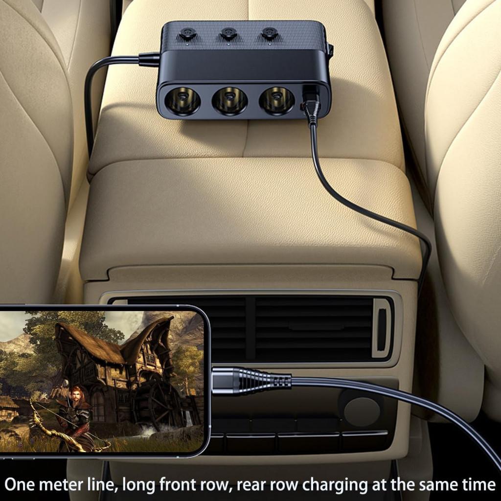 Портативное автомобильное зарядное устройство Quick Charge 3.0 и USB 20 Вт Адаптер прикуривателя 128 Вт Высокая мощность 12 В/24 В Автомобильный разветвитель